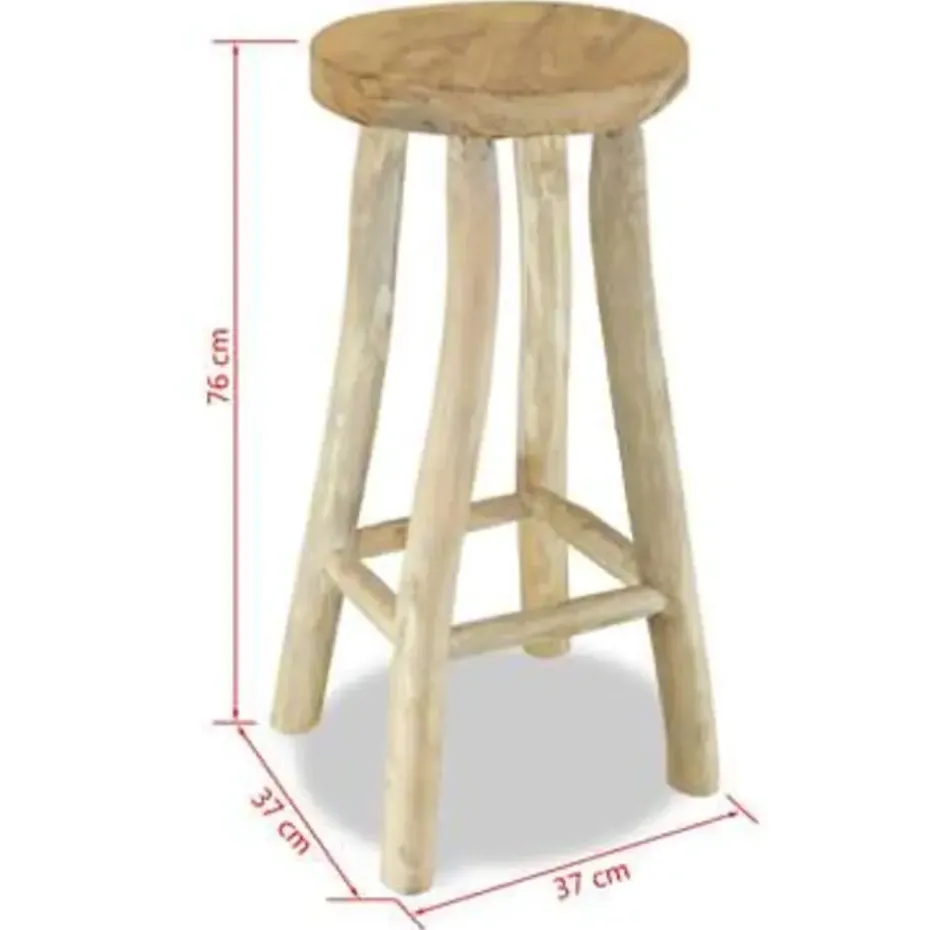 vidaXL - Barkruk - Bruin - Hout