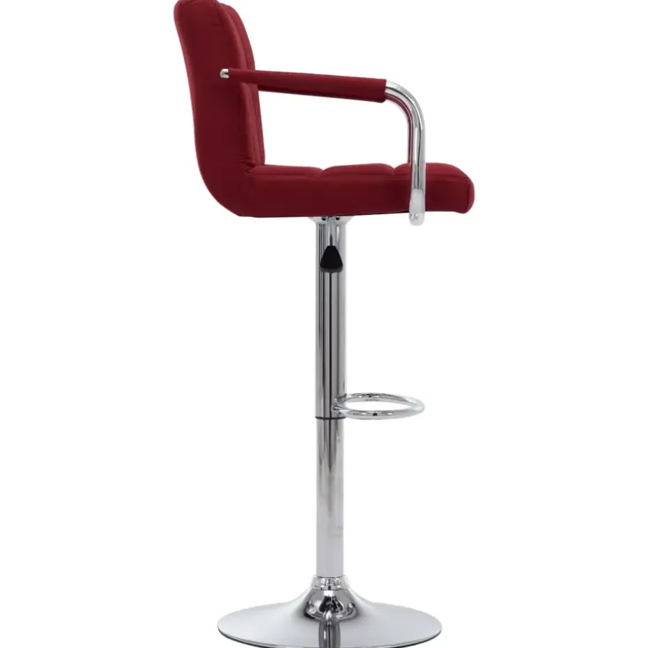 vidaXL - Barstoel - Rood - Stof - 2 stuks