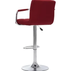 vidaXL - Barstoel - Rood - Stof - 2 stuks