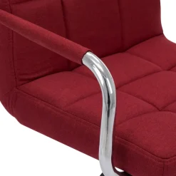 vidaXL - Barstoel - Rood - Stof - 2 stuks