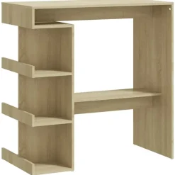 vidaXL - Bartafel - Bruin - Bewerkt hout