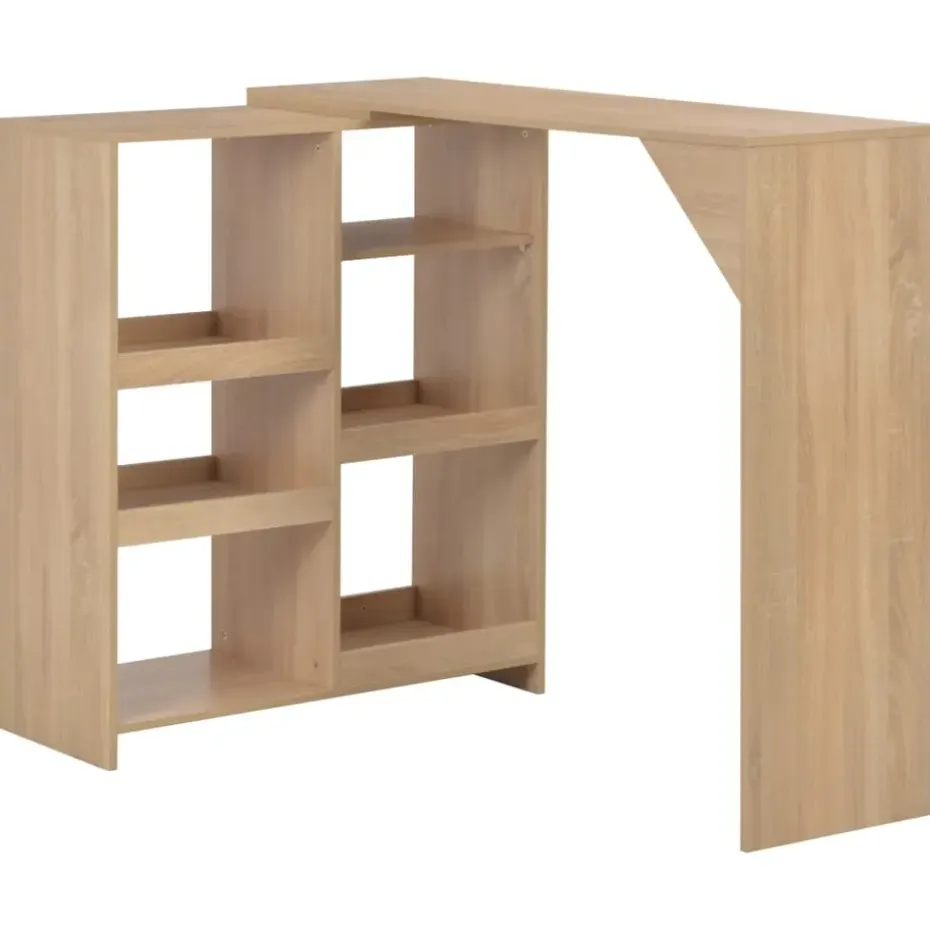 vidaXL - Bartafel - Bruin - Bewerkt hout