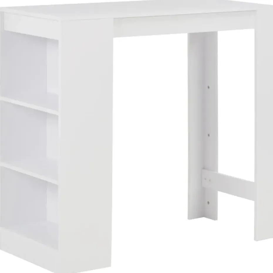 vidaXL - Bartafel - Wit - Bewerkt hout