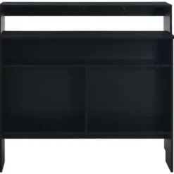 vidaXL - Bartafel - Zwart - Bewerkt hout