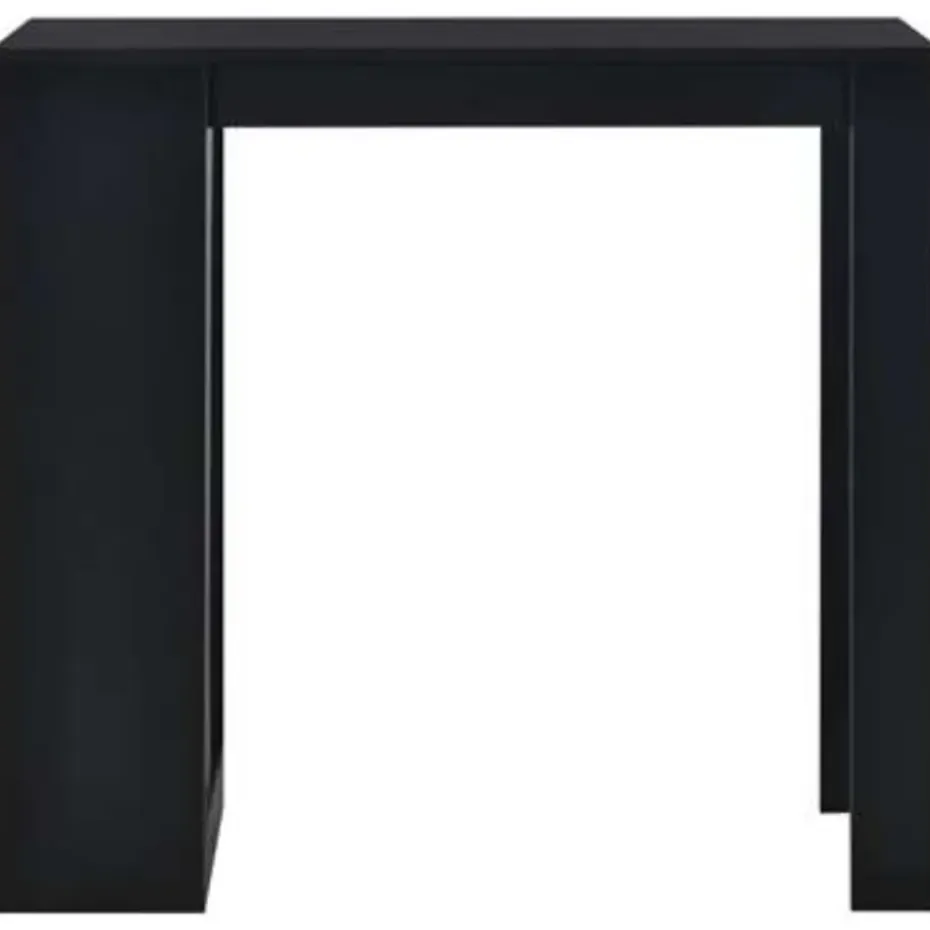 vidaXL - Bartafel - Zwart - Bewerkt hout
