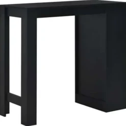 vidaXL - Bartafel - Zwart - Bewerkt hout