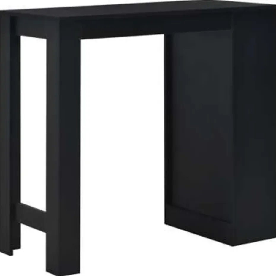 vidaXL - Bartafel - Zwart - Bewerkt hout