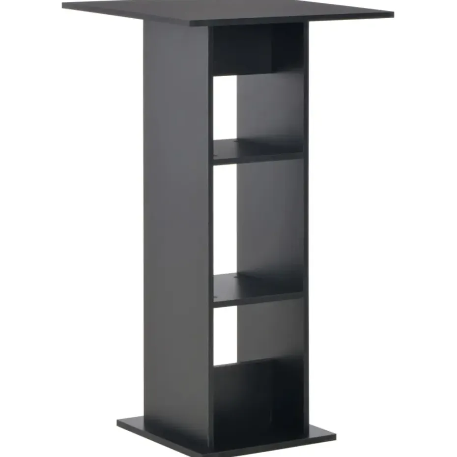 vidaXL - Bartafel - Zwart - Bewerkt hout