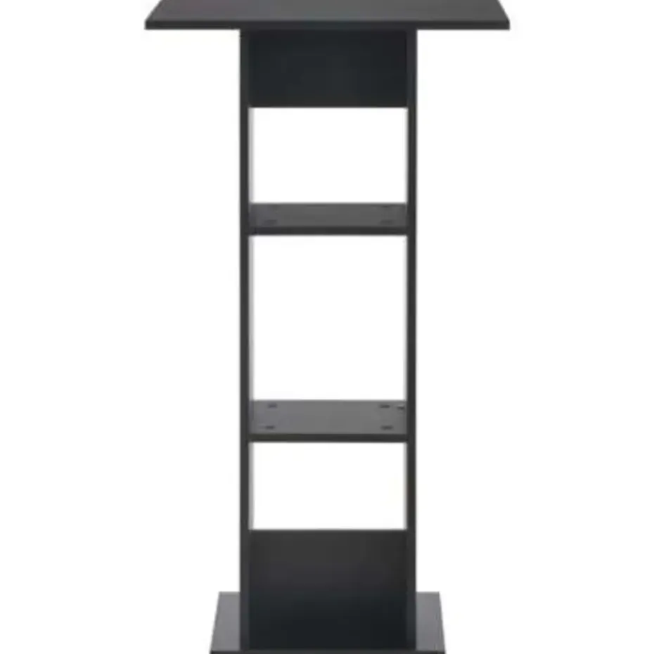 vidaXL - Bartafel - Zwart - Bewerkt hout