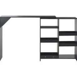 vidaXL - Bartafel - Zwart - Bewerkt hout