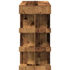 vidaXL - Bartafel met opbergruimte - Oud hout - Bewerkt hout - 100x48 cm