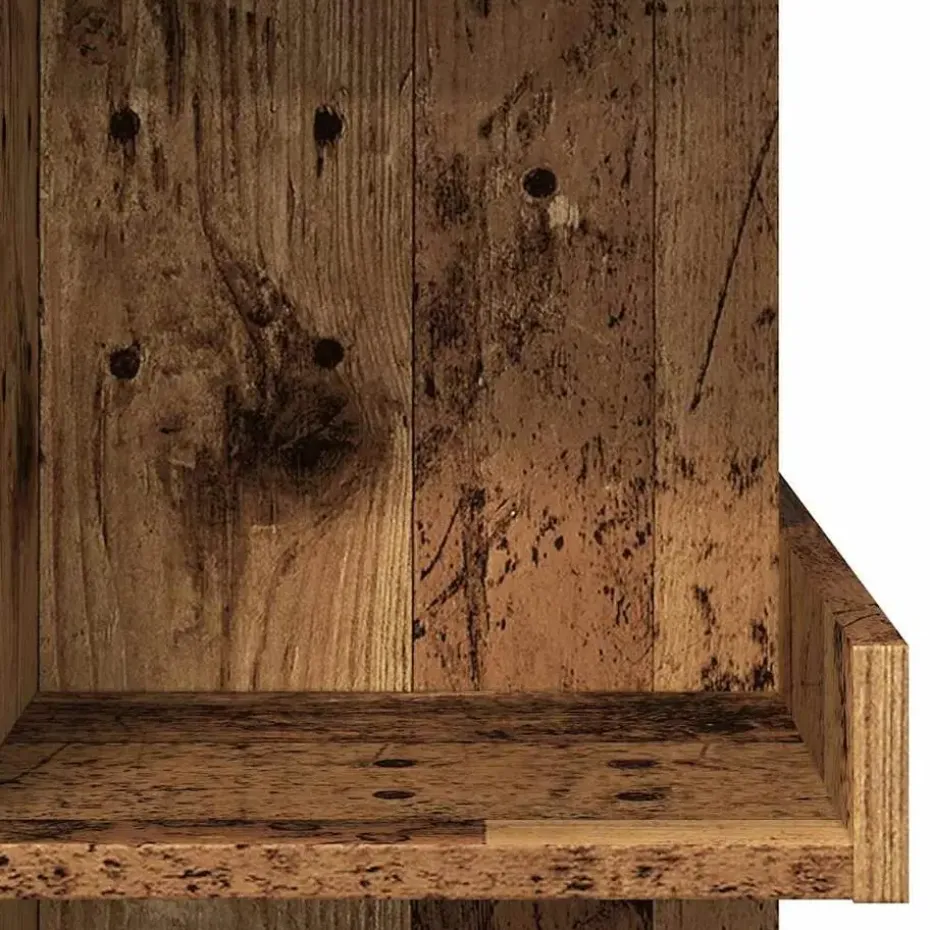vidaXL - Bartafel met opbergruimte - Oud hout - Bewerkt hout - 100x48 cm