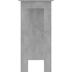 vidaXL - Bartafel met opbergruimte - Betongrijs - Bewerkt hout - 102x50 cm