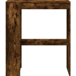 vidaXL - Bartafel met opbergruimte - Gerookt eiken - Bewerkt hout - 90x43 cm