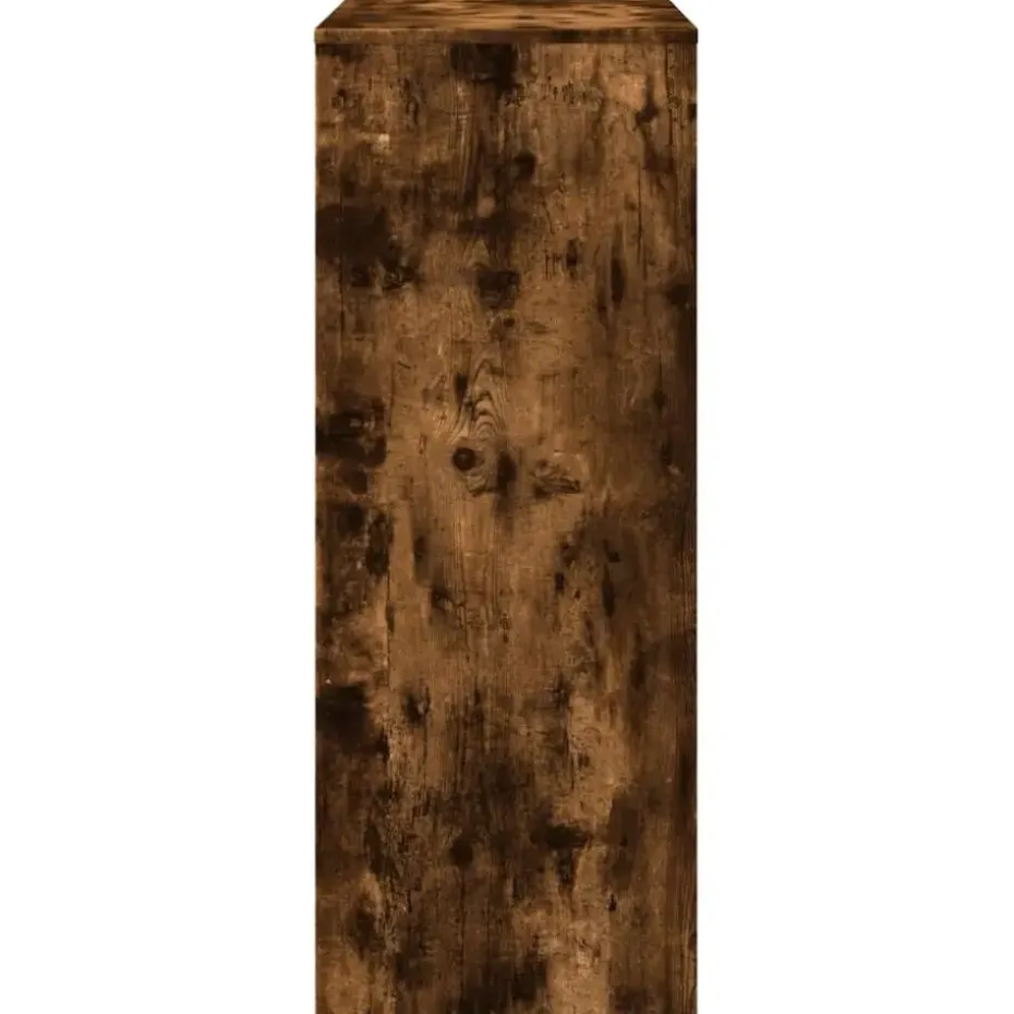 vidaXL - Bartafel met opbergruimte - Gerookt eiken - Bewerkt hout - 90x43 cm