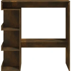 vidaXL - Bartafel met opbergruimte - Gerookt eiken - Bewerkt hout - 100x50 cm