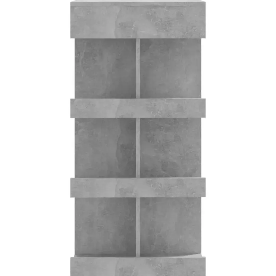 vidaXL - Bartafel met opbergruimte - Betongrijs - Bewerkt hout - 100x50 cm