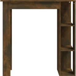 vidaXL - Bartafel met opbergruimte - Gerookt eiken - Bewerkt hout - 102x50 cm