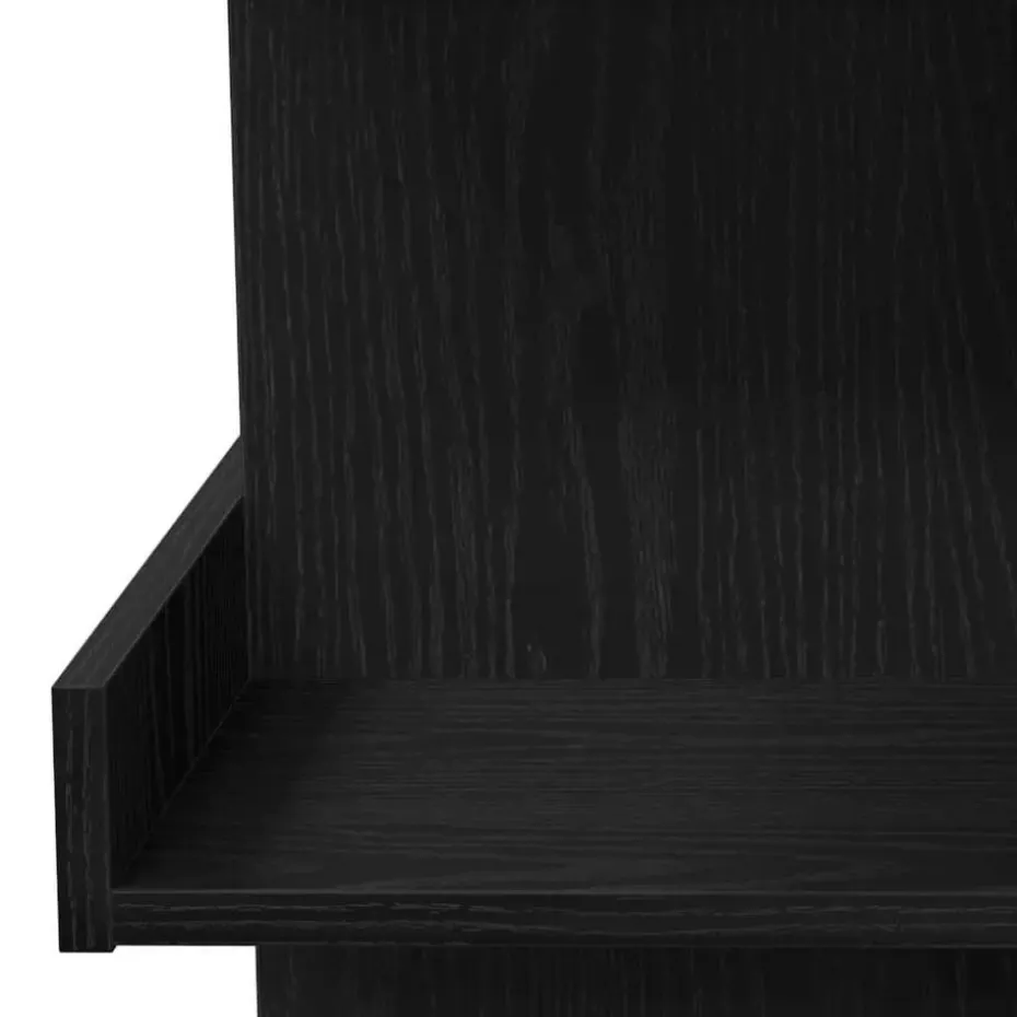 vidaXL - Bartafel met schappen - Zwart eiken - Bewerkt hout - 100x48 cm