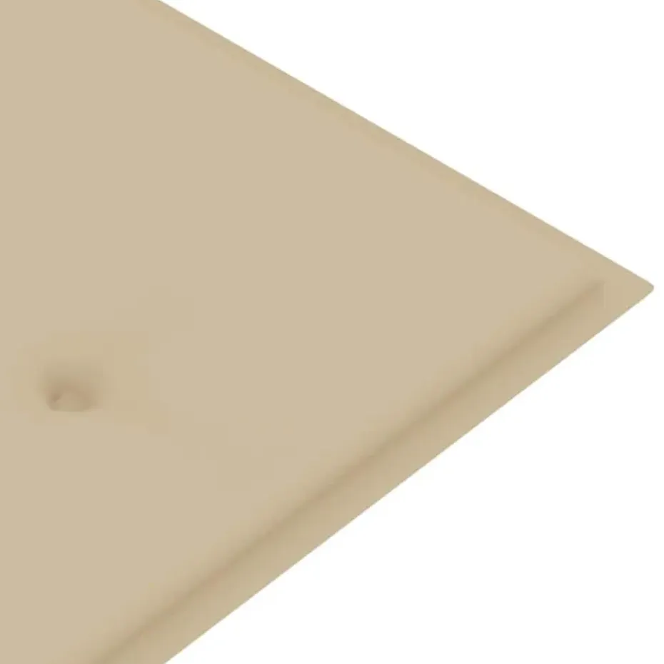 vidaXL - Batavia Tuinbank met beige kussen - Teakhout - 150x51.5x84 cm