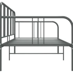 vidaXL - Bed - Grijs - Metaal - 90 x 200 cm