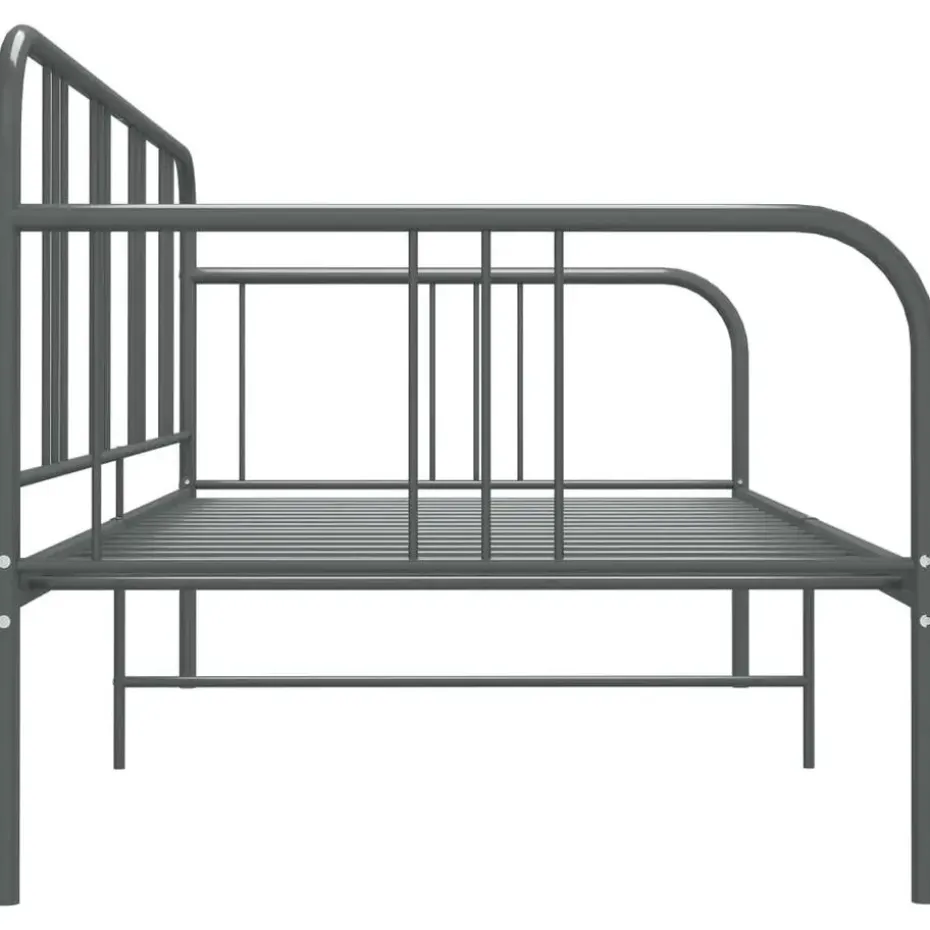 vidaXL - Bed - Grijs - Metaal - 90 x 200 cm