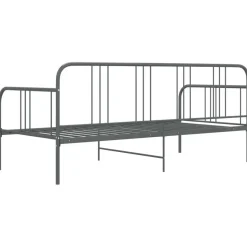 vidaXL - Bed - Grijs - Metaal - 90 x 200 cm