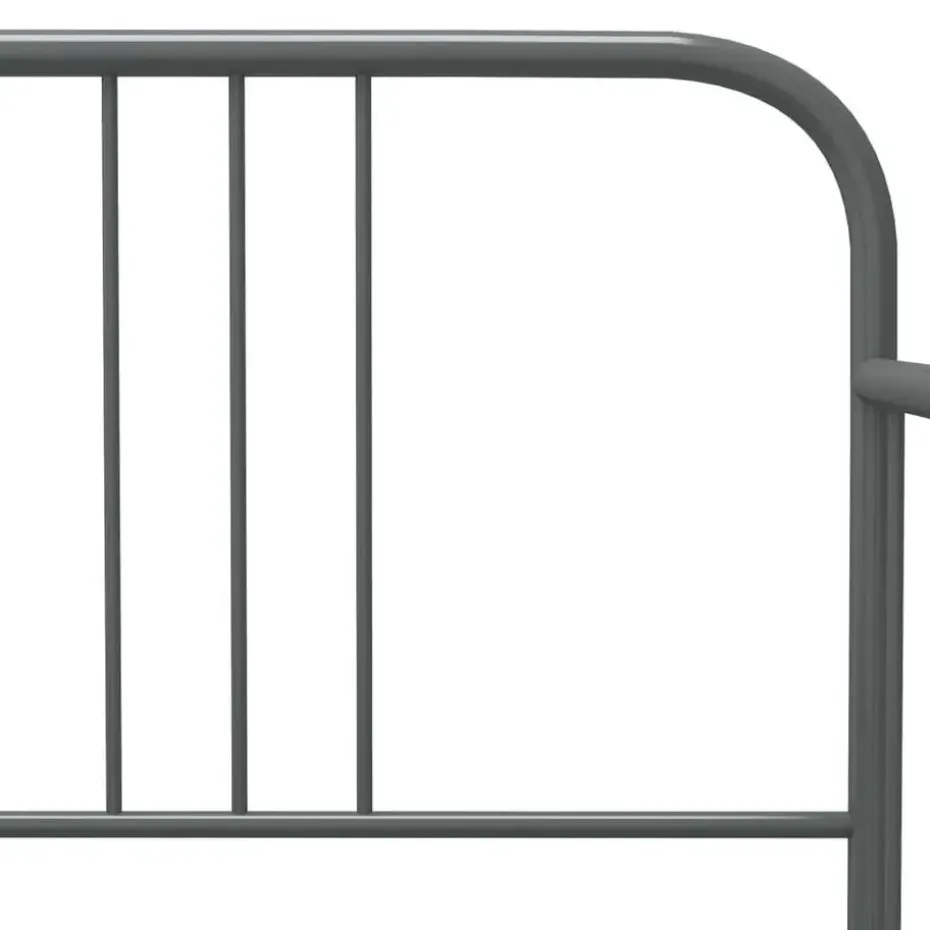 vidaXL - Bed - Grijs - Metaal - 90 x 200 cm
