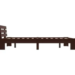 vidaXL - Bed frame - Donkerbruin - Massief grenenhout - 140x200 cm