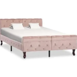 vidaXL - Bed frame - Roze - Fluweel - 120x200 cm