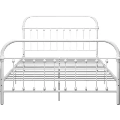 vidaXL - Bed frame - Wit - Metaal - 140 x 200 cm