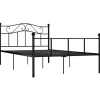 vidaXL - Bed frame met hoofdeinde - Zwart - Metaal - 120x200 cm