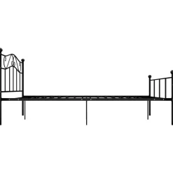 vidaXL - Bed frame met hoofdeinde - Zwart - Metaal - 120x200 cm