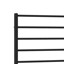 vidaXL - Bed frame met hoofdbord - Zwart - Metaal - 90x200 cm