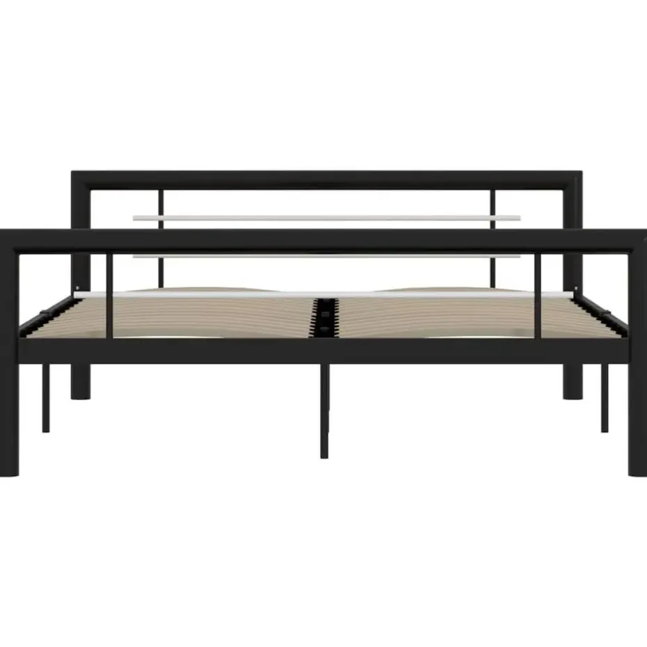 vidaXL - Bed frame met hoofdeinde - Wit - Massief grenenhout - 140x190 cm