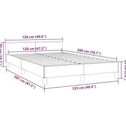 vidaXL - Bed frame met hoofdeinde zonder matras - Zwart - Kunstleer - 120x200 cm