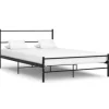 vidaXL - Bed frame met hoofdbord - Zwart - Metaal - 120x200 cm