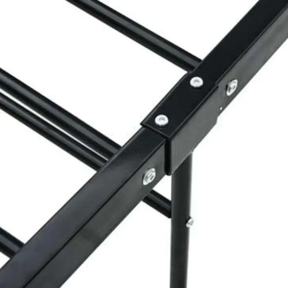 vidaXL - Bed frame met hoofdbord - Zwart - Metaal - 120x200 cm