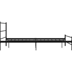 vidaXL - Bed frame met hoofdbord - Zwart - Metaal - 120x200 cm