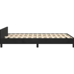 vidaXL - Bed frame met hoofdeinde - Zwart - Fluweel - 120 x 200 cm