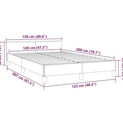 vidaXL - Bed frame met hoofdeinde - Zwart - Fluweel - 120 x 200 cm