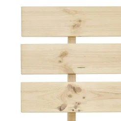 vidaXL - Bed frame met hoofdbord - Wit - Massief grenenhout - 140x200 cm
