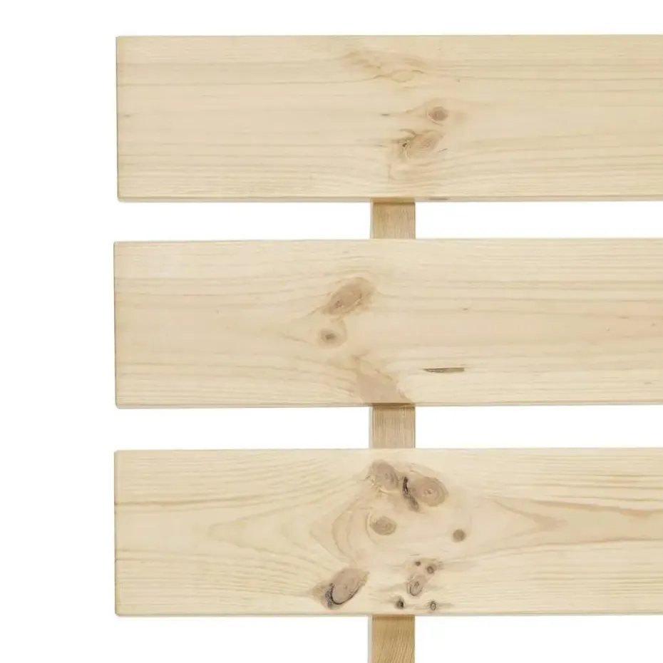 vidaXL - Bed frame met hoofdbord - Wit - Massief grenenhout - 140x200 cm