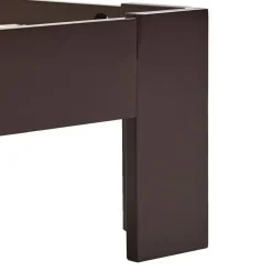 vidaXL - Bed frame met hoofdbord - Donkerbruin - Massief grenenhout - 120x200 cm