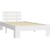 vidaXL - Bed frame met hoofdbord - Wit - Massief grenenhout - 90x200 cm