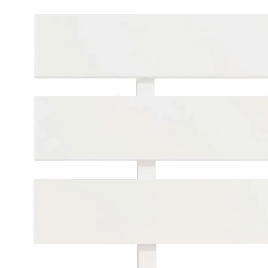 vidaXL - Bed frame met hoofdbord - Wit - Massief grenenhout - 90x200 cm