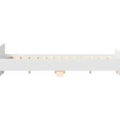 vidaXL - Bed frame met hoofd- en voeteneinde - Wit - 160x200 cm