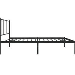 vidaXL - Bed frame met hoofdbord - Zwart - Metaal - 80x200 cm