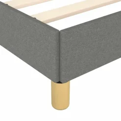 vidaXL - Bed frame met hoofdeinde - Donkergrijs - Stof - 140 x 200 cm