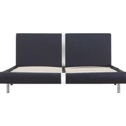 vidaXL - Bed frame met hoofdbord - Zwart - Kunstleer - 120x200 cm